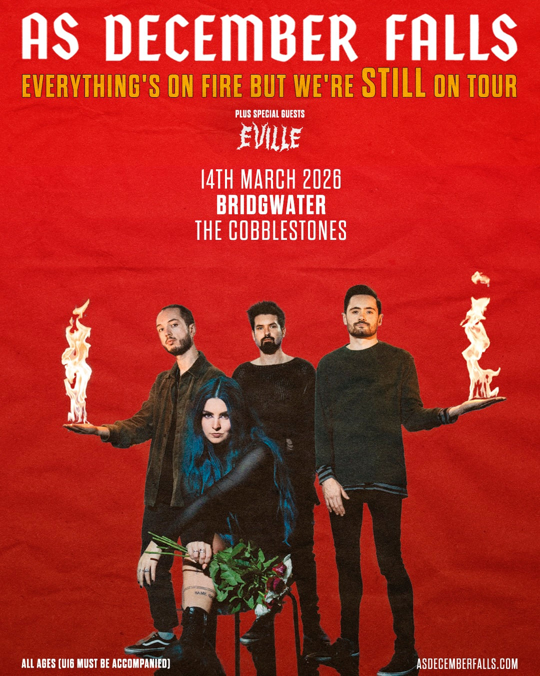 As December Falls live in Bridgwater - The Cobblestones - 14/03/26 - Digital Ticket