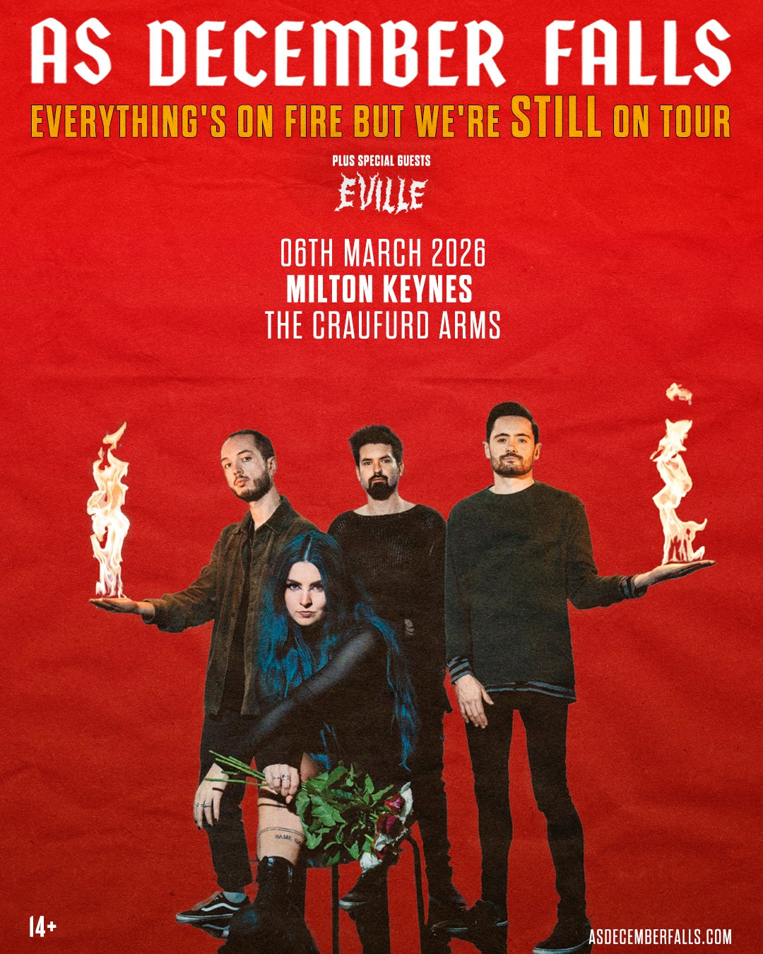 As December Falls live in Milton Keynes - The Craufurd Arms - 06/03/26 - Digital Ticket