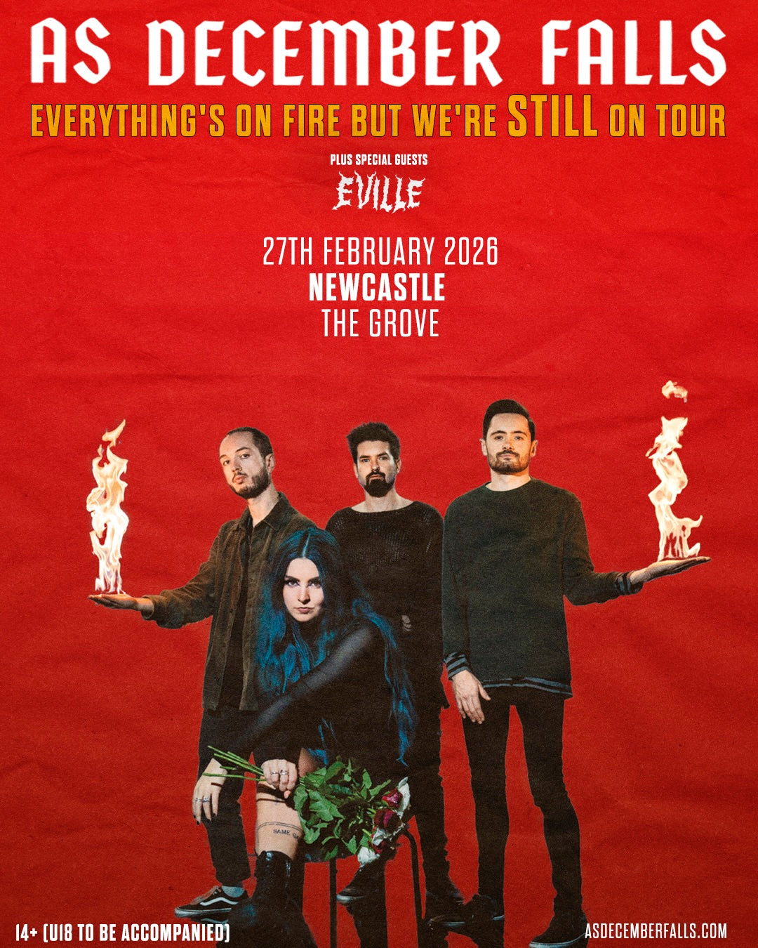 As December Falls live in Newcastle - The Grove - 27/02/26 - Digital Ticket