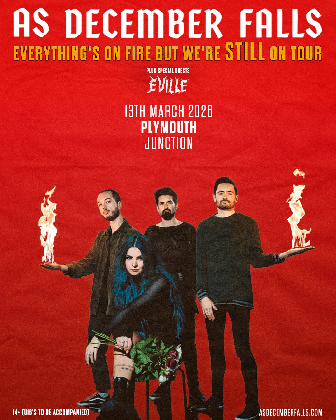 As December Falls live in Plymouth - The Junction - 13/03/26 - Digital Ticket