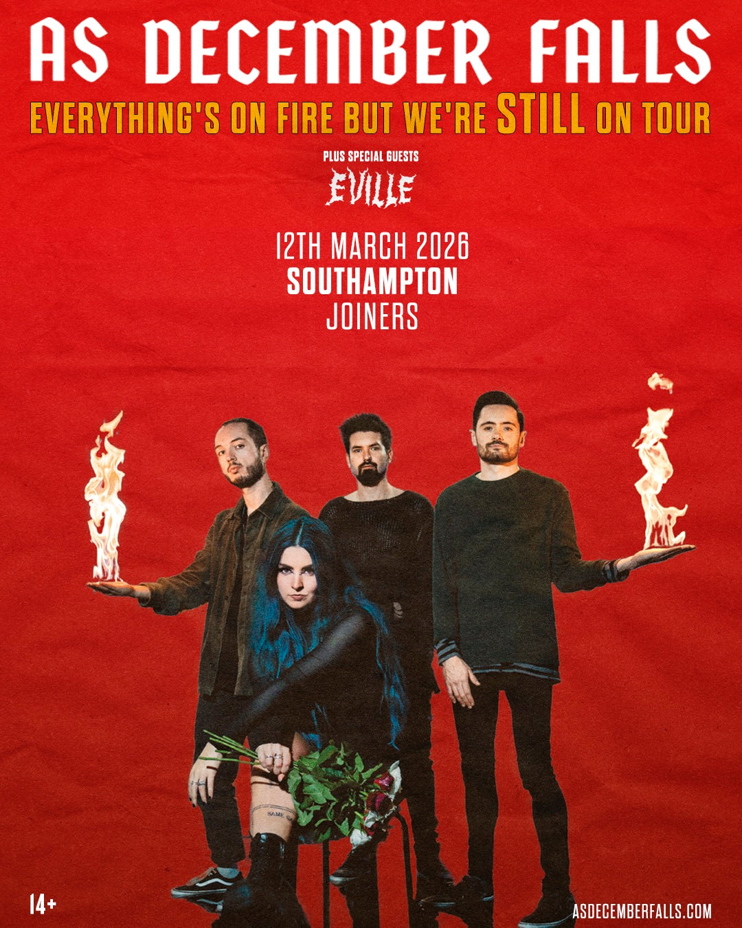 As December Falls live in Southampton - The Joiners - 12/03/26 - Digital Ticket