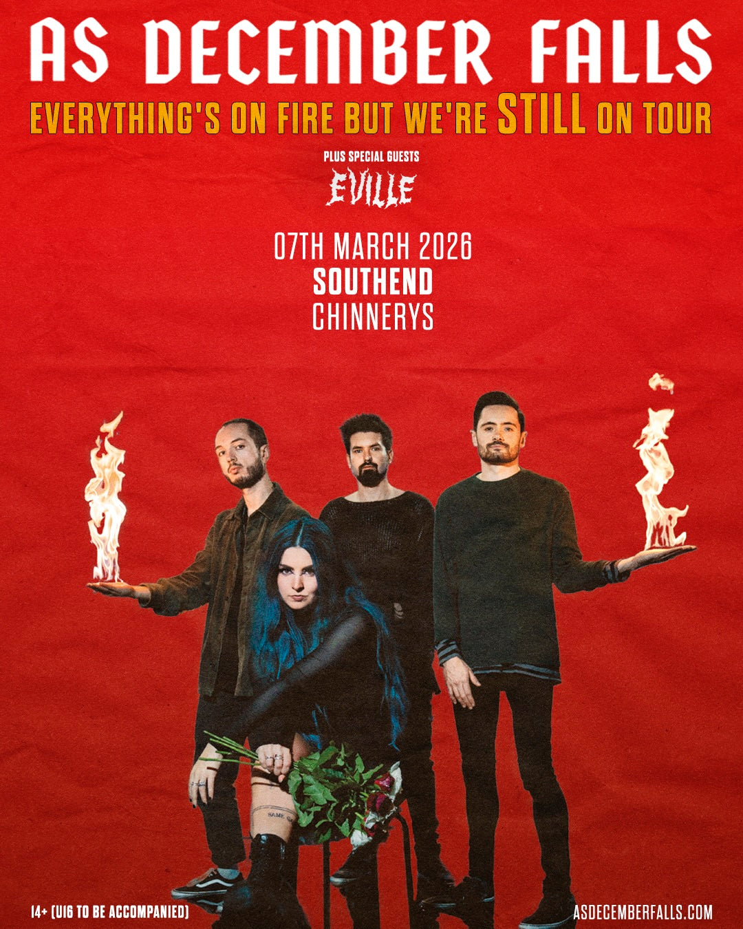 As December Falls live in Southend - Chinnerys - 07/03/26 - Digital Ticket