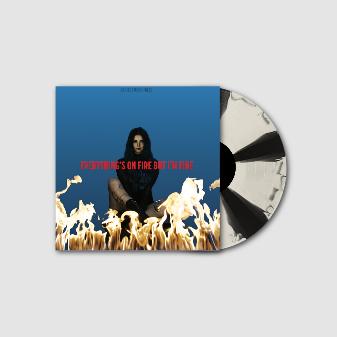 Everything's On Fire But I'm Fine - Limited Edition White and Black Vinyl (Signed) + Download
