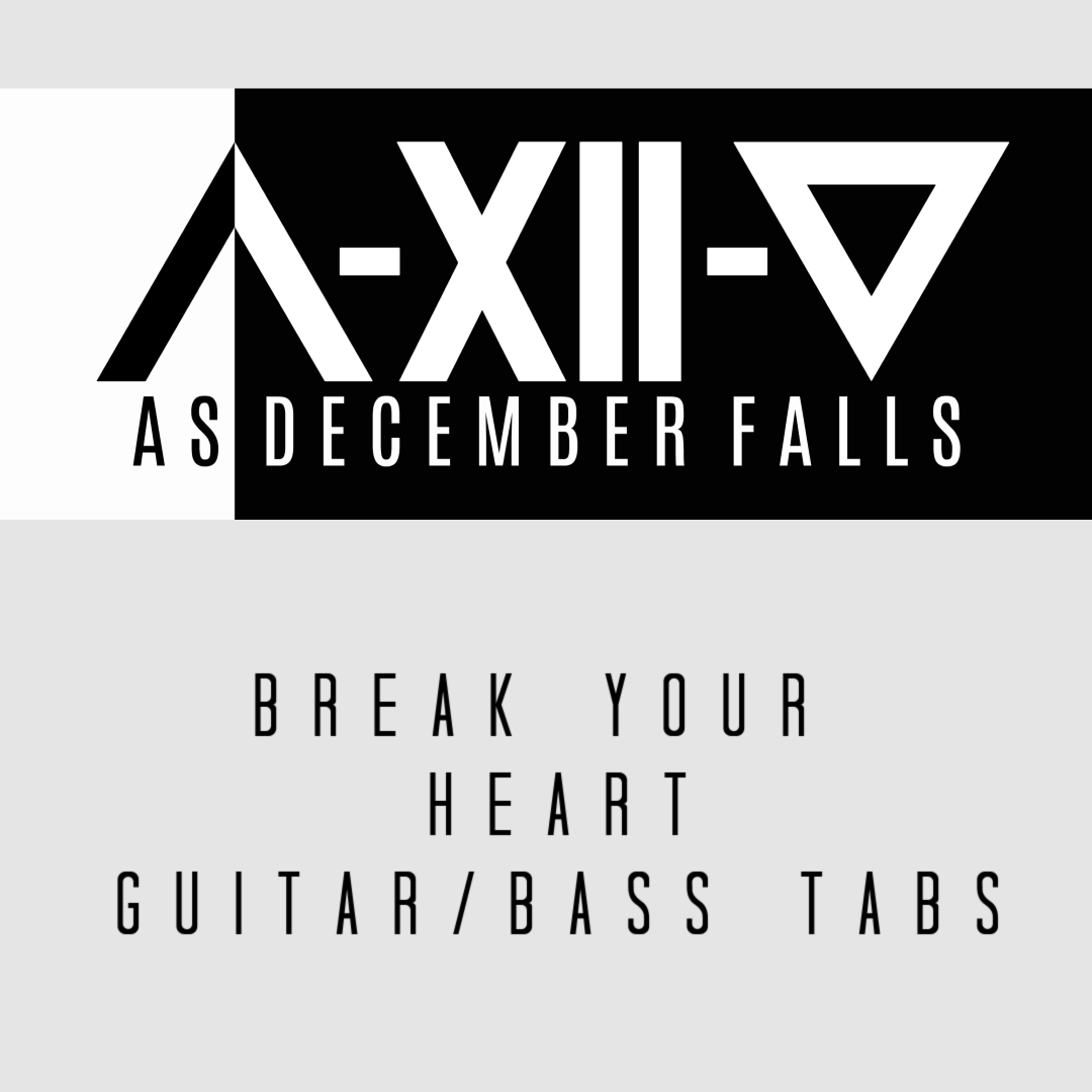 Break Your Heart - Guitar, Bass and Drum Tabs and Instrumental Track