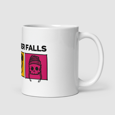 ADF Skull White Glossy Mug
