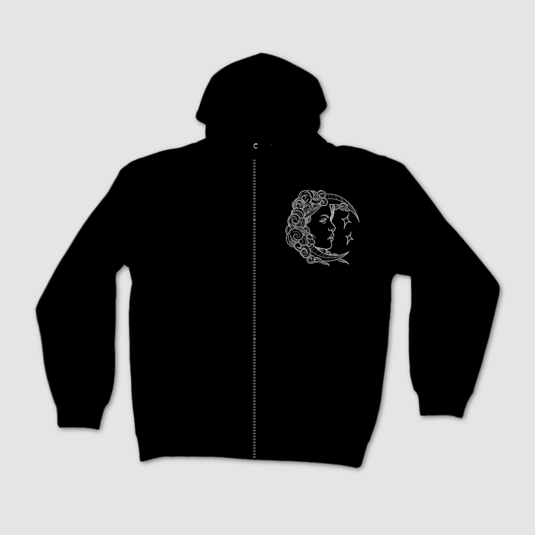 Night-Thinker Zip-Up Hoodie - Unisex